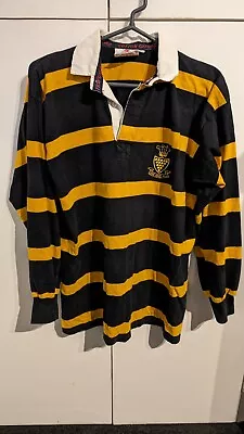 Cornwall Rugby Shirt CRFU Cotton Oxford Long Sleeve Jersey Top • £29.99