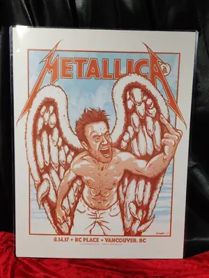 Metallica Concert Poster Silkscreen Print 18x24  08142017 Vancouver Rogers • $74.99