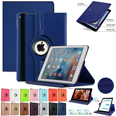 Genuine Leather 360 Smart Rotating Case For IPad Air 1/2 9.7 5th 6th Generation  • £4.99