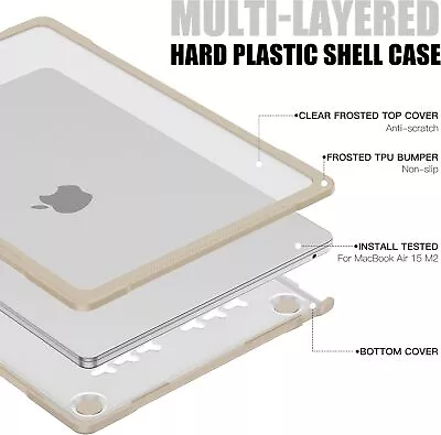 Case For MacBook Air 15 Inch 2023 Model M2 A2941 Matte Carb Ultimate Protection • $65.90