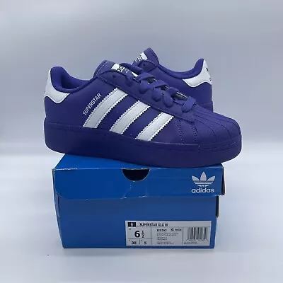 Adidas Superstar XLG Women's Size 6.5 Casual Sneakers IE0397 Purple/White NIB • $59.90