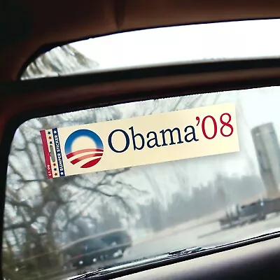 Political Party Bumper Sticker  “Obama ‘08” Campaign • $4.99