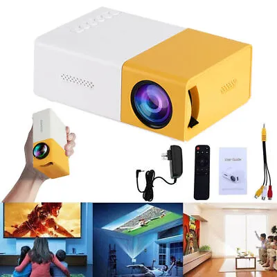 Portable Projector 1080P HD Mini Home Cinema Movie Theater Projector Multimedia • £21.54