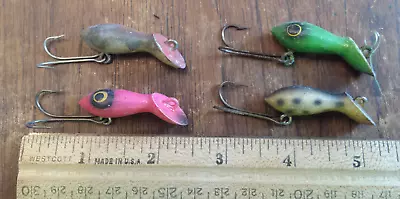 Lot Of 4 Vintage Peanut Style Fly Rod Fishing Lures • $15