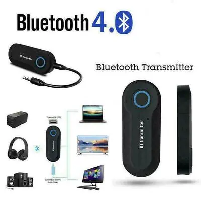 Bluetooth 4.0 Transmitter Audio Wireless Adapter 3.5mm A2DP Stereor TV Jack W2C6 • $2.52