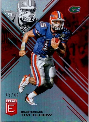 $4.99 • Buy 2017 Panini Elite Draft Picks Tim Tebow #93 Red /49 -TSC1