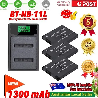 3x NB-11L NB-11LH Battery + Charger For Canon IXUS 127 132 135 140 145 150 HS • $39.98