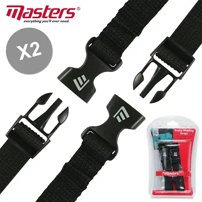 £4.95 • Buy Masters Golf Trolley Webbing Straps X 2 / Golf Bag Trolley Straps / Twin Pack