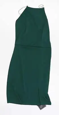 Zaful Womens Green Polyester Pencil Dress Size S Square Neck • £4.75