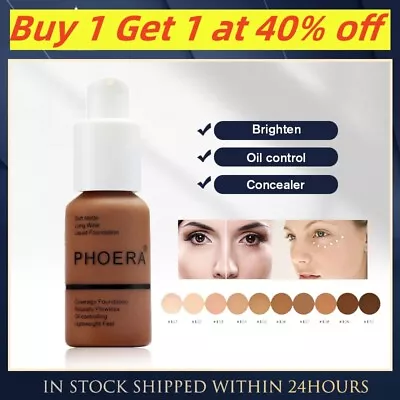 £5.89 • Buy PHOERA Foundation Concealer Makeup Full Coverage Matte Brighten Long Lasting UK.