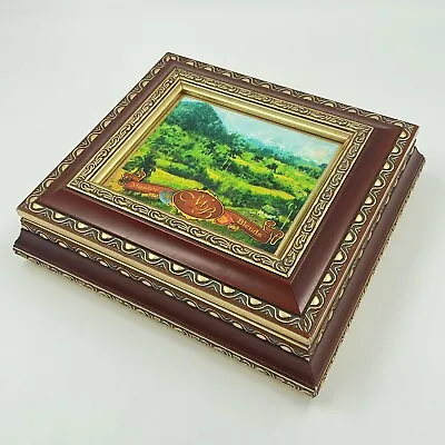 Oliva Master Blends Wooden Cigar Box W/ Brass Hinges Painted Artwork 2003 LTD A • $29.80