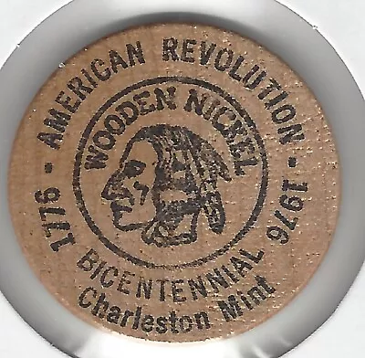 1976 GREAT SEAL OF SOUTH CAROLINA US Revolution Bicentennial 1  Wooden Nickel • $3.95