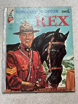 Vintage Rand McNally Elf  Book ~ SERGEANT PRESTON AND REX By Fran Striker • $3.99