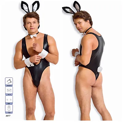 Sexy Bunny Man Rabbit Teddy Body Slinky Gay Pride Fancy Dress Costume Outfit O/S • £19.99