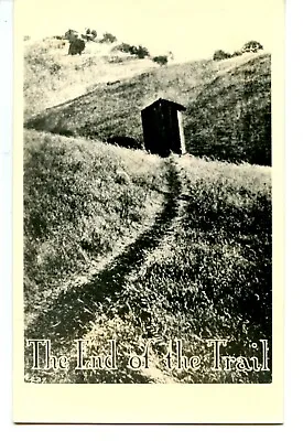 End Of The Trail Outhouse-Vintage Humor Comic Real Photo RPPC Postcard • $6.50