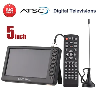 5 In Portable Digital ATSC TV Television HD Video Player Support FM/USB/TF J0Q6 • $59.96