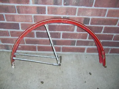 Vintage 1950s Schwinn Hornet Bicycle Bike Red Rear Fender For 26 X 2 Tire • $99.99