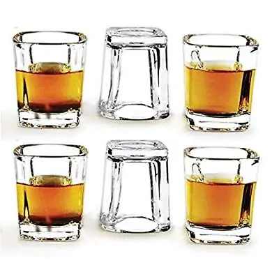 Circleware Swanky Heavy Base Whiskey Shot Glasses Set Of 6 Party Home Enter... • $13.77