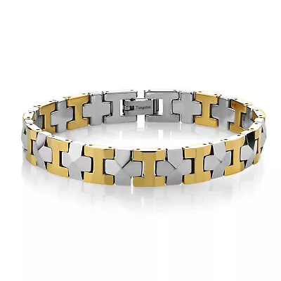 Best Seller Tungsten Carbide  Pyramid  Bracelet NEW Gold IP & Shiny Polished  • $40.25