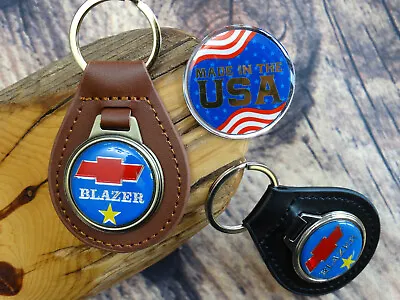 NEW RARE VINTAGE 1970's CHEVY BLAZER TRUCK Leather Key Chain Ring Fob NOS • $19.99