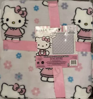Hello Kitty Light Lavender Pink & Multi Colors Throw Blanket Full Queen NWT! • $79.99