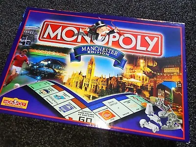 MONOPOLY Manchester Edition 1999 Boxed Complete Good Used Condition • £16.50