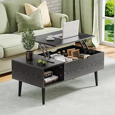 Modern Lift Top Coffee Table Wooden Furniture With Storage Shelf And Hidden Comp • $75.99