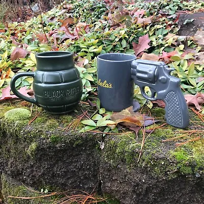 Cabelas Gun Mug & Black Rifle Coffee Company Grenade Mug Set • $56