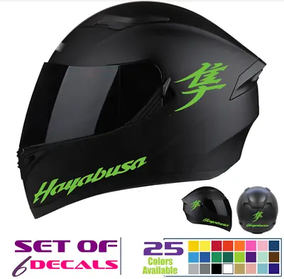 Helmet Decal 6-pieces Kit. Custom Bike Helmet Decal Set For Suzuki Hayabusa • $8.99