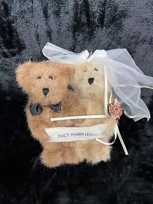 Boyds Bear Plush Mr & Mrs Truelove Just Married Hang Tag Head Bean Collection • $25.87