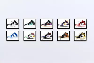 £4 • Buy Nike Air Jordan Trainers Sneakers Poster Wall Art Prints Man Cave Décor A2 A3 A4