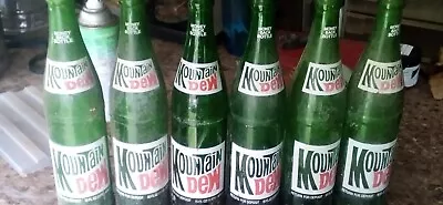6 Vintage Mountain Dew Glass Bottles • $0.99