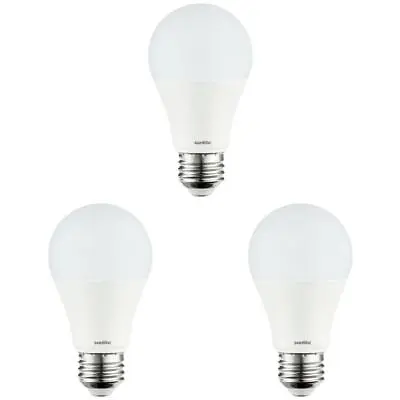 Pack Of 3 LED A19 Standard Light Bulb 9 Watts 60W Equivalent 50K Super White • $17.85