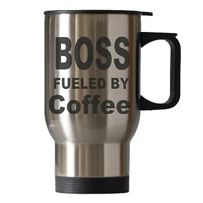 £21.45 • Buy Boss Manager Coffee Drinker Funny Novelty Gift Travel Thermal Cup Mug Silver