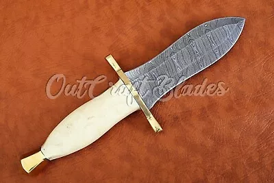 Custom Made Hand Forged Damascus Steel Viking DAGGER Double Edged Resin Grip • $119.99