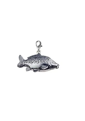 F36 Mirror Carp  On A Silver 14mm Lobster Trigger Clasp Charm Gift • £8.90