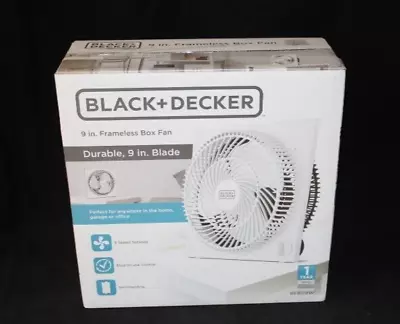 BLACK+DECKER Mini Box Fan – Tabletop Quiet 9 Inch Desk Box Fans Frameless BFB09W • $24.99