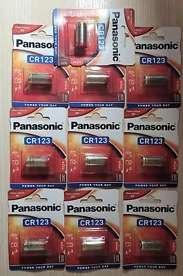 10 X Panasonic Genuine Cr123a Cr123 Cr17345 Dl123a 3v Lithium Battery • $85