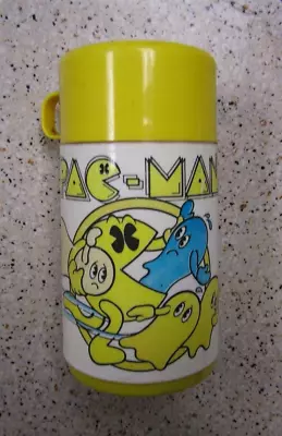 Vintage PAC-MAN And Ghosts Yellow Aladdin Thermos (1980)Midway MFGClassic • $19.99