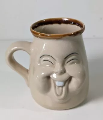 Smiley Ugly Face Mug Vintage Collectable Studio Art Stoneware Pottery 450 Ml • £8.99
