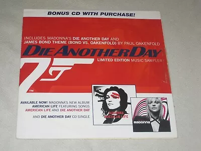 MADONNA Die Another Day Bonus CD Promo Single Sealed Sampler Paul Oakenfold • $15.77
