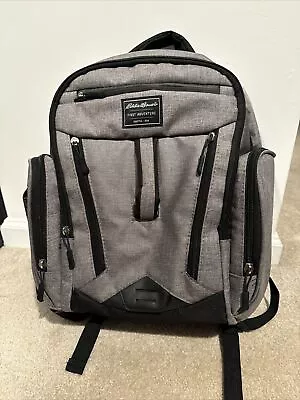 Eddie Bauer Gray Baby First Adventure Backpack Diaper Bag Waterproof Insulated • $15