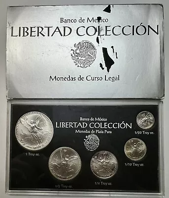 1995 Mexico Libertad Silver 5 Coin Set In Mint Packaging ⭐️ Rare! • $444.44