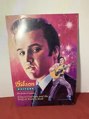 Elvis Presley Metal Sign Gibson Guitars  • $30