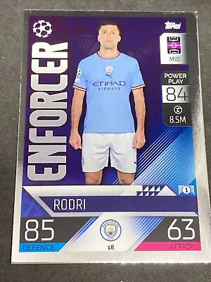 Rodri Man City 22/23 Match Attax Card • £1