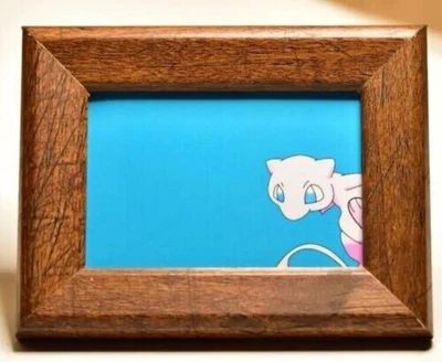 $14.99 • Buy 2  X 3  Framed Wall Art Pokémon Mew 151 TEAL Oddity Small Mini 3x4 BLUEGREEN OAK