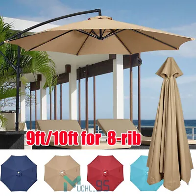 9ft/10ft Market Table Patio Umbrella Replacement Canopy Top Cover Waterproof • $38.55