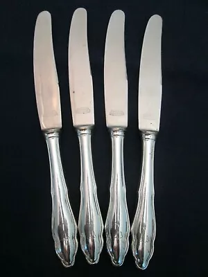 SET 4 DINNER KNIVES! Vintage HOMAG European Silverplate: HFL7 Pattern: LOVELY • $51.29