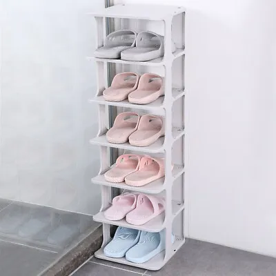 Compact Shoe Rack Narrow Space Multi Layer Shoes Stand Organizer Storage Shelf • £10.95