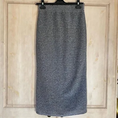 Urban Outfitters Sparkle & Fade Silver Tube Maxi Skirt XS 6 8 • £12